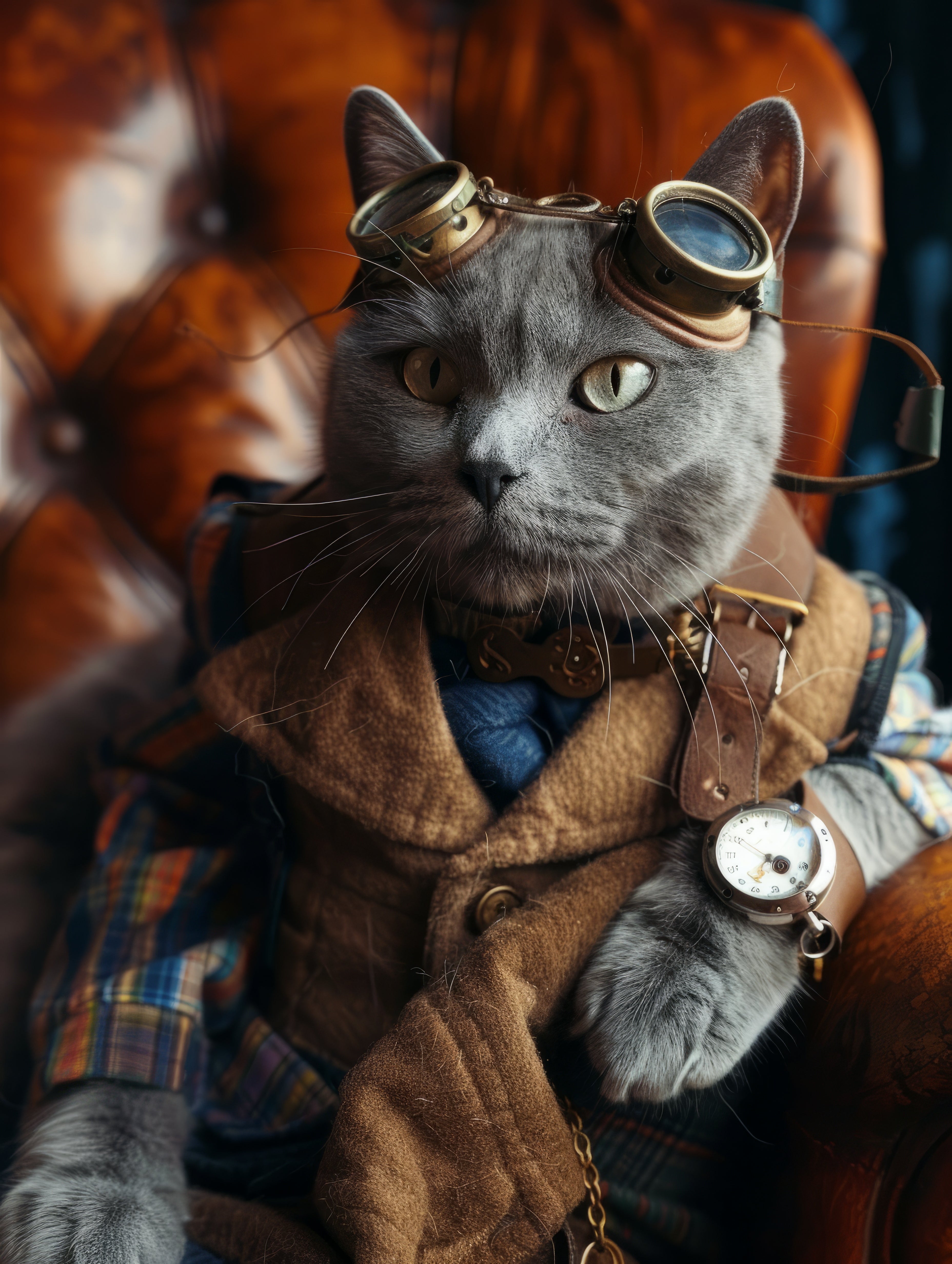 Katten op museumposter Katten op museumposter