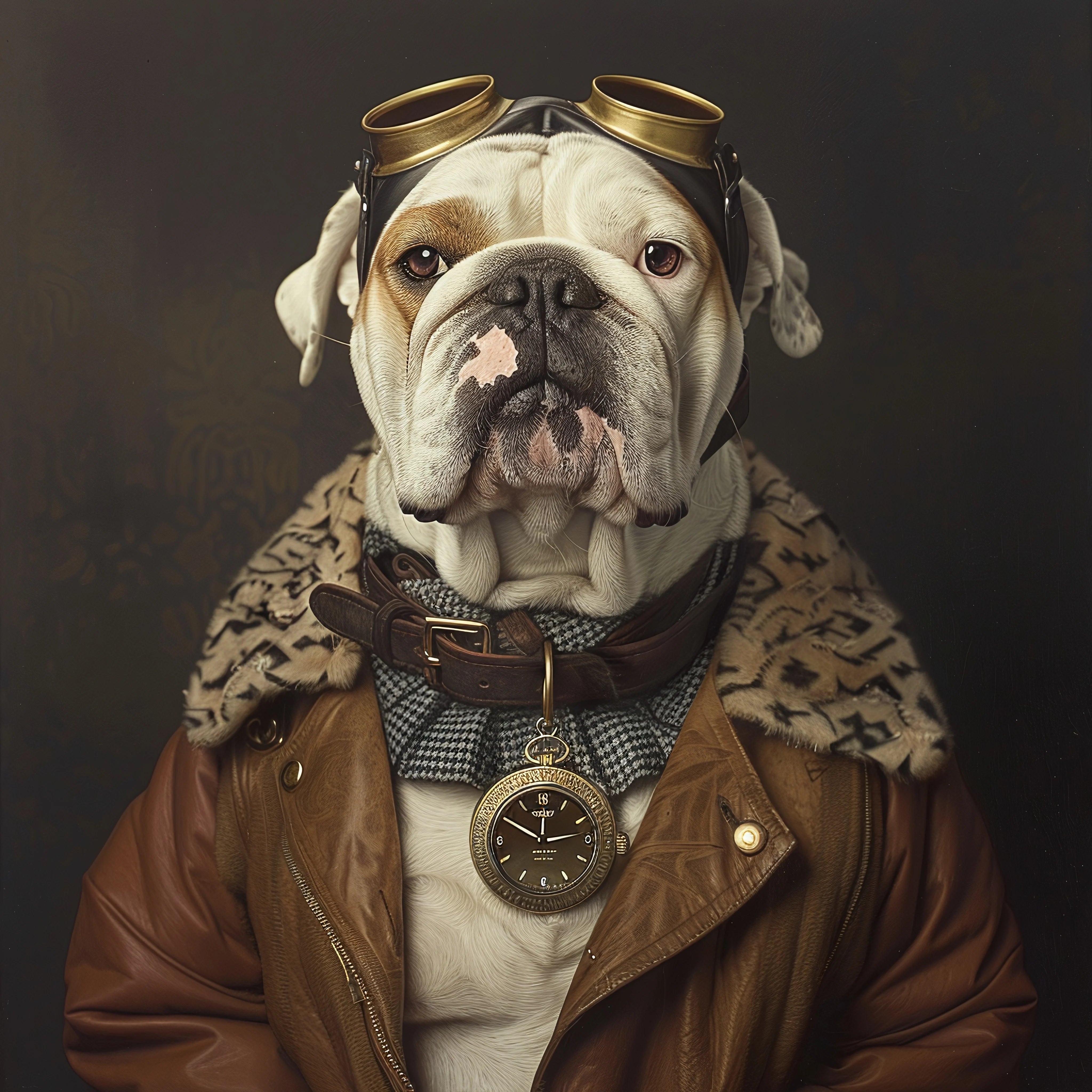 Honden op museumposter Honden op museumposter
